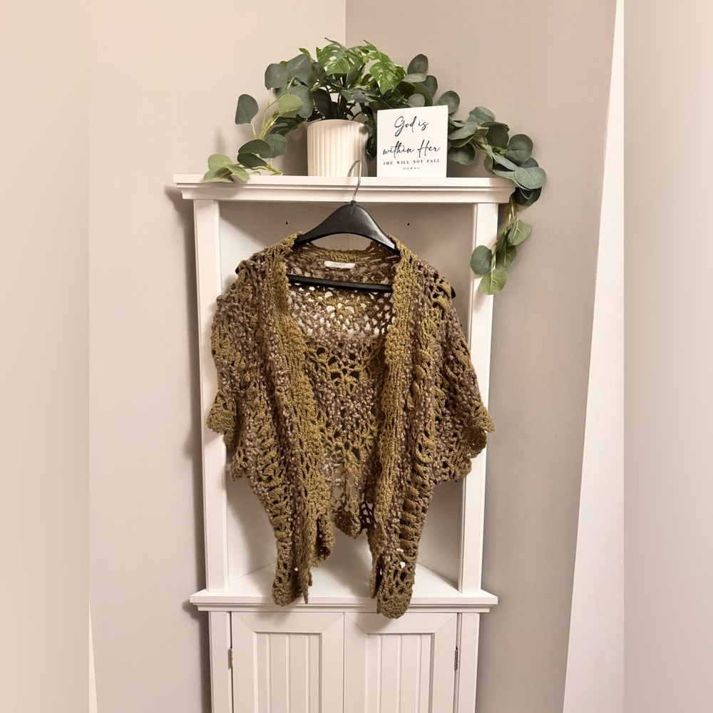 Mystree Textured Knit Cardigan in Earthy Tones
